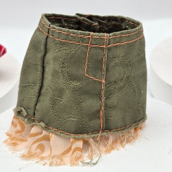 Vintage Barbie Doll Clothing Mini Skirt Collection Red Olive Pink - Picture 3 of 6